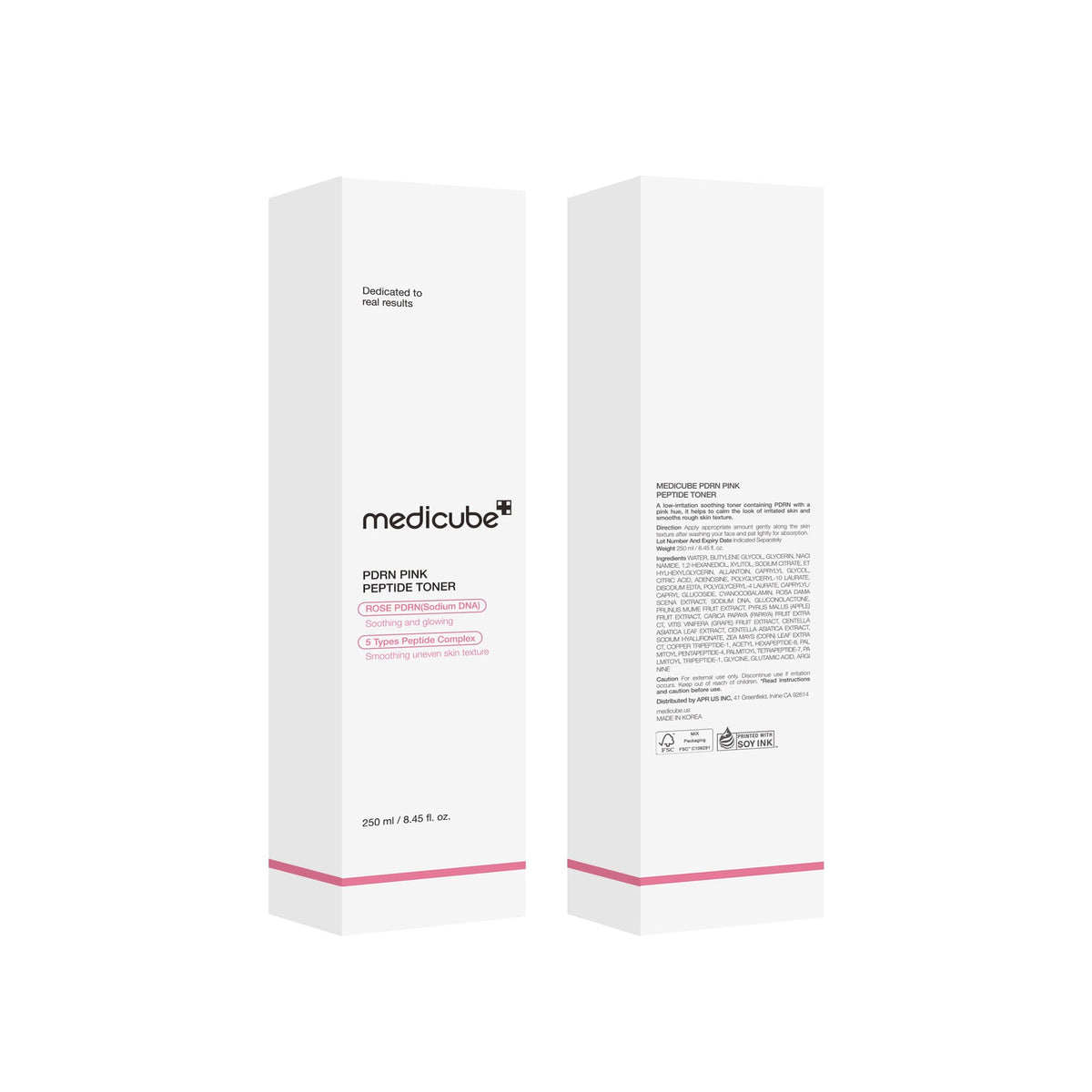 medicube PDRN Toner Rose PDRN Peptide Toner with ingredients