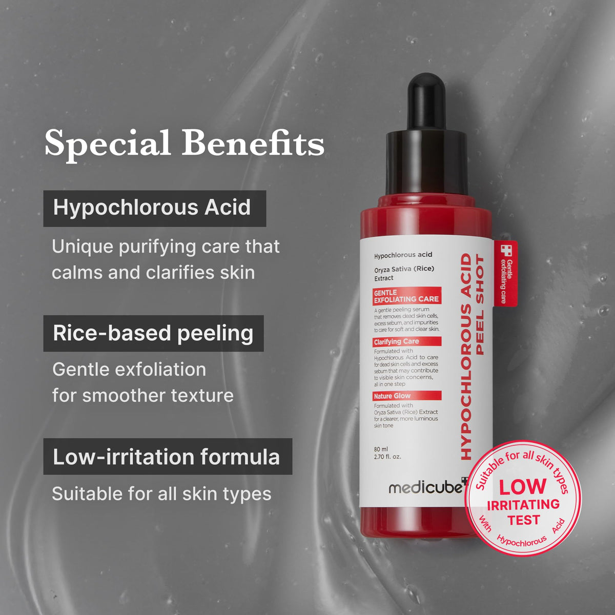medicube Peel Shot 180g with rice extract ingredients