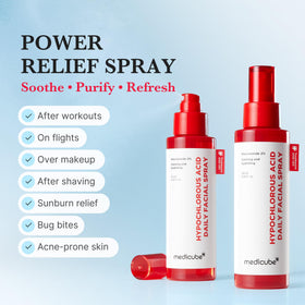 medicube Power Soothing Spray packaging with dimensions