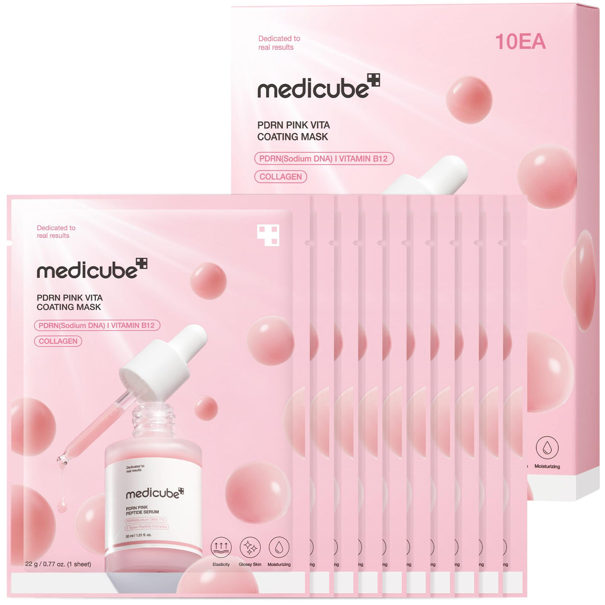 medicube Salmon DNA PDRN Pink Sheet Mask front view