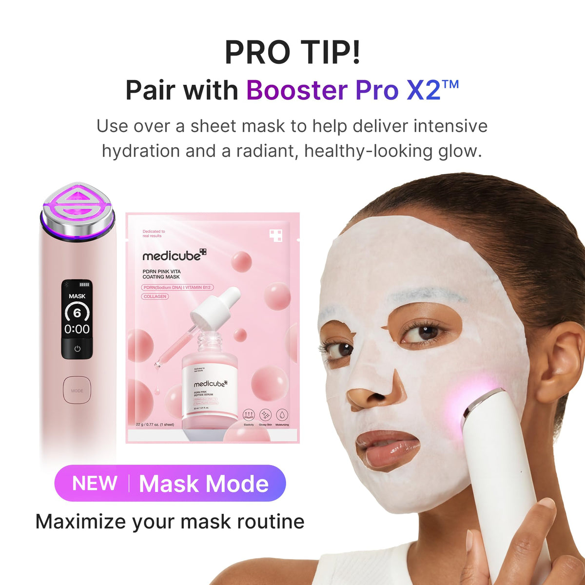 medicube Salmon DNA PDRN Pink Sheet Mask texture