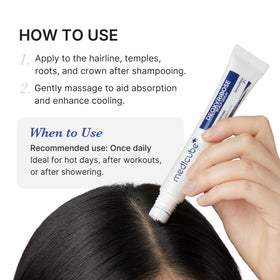 medicube Scalp Serum 41g being applied to hair