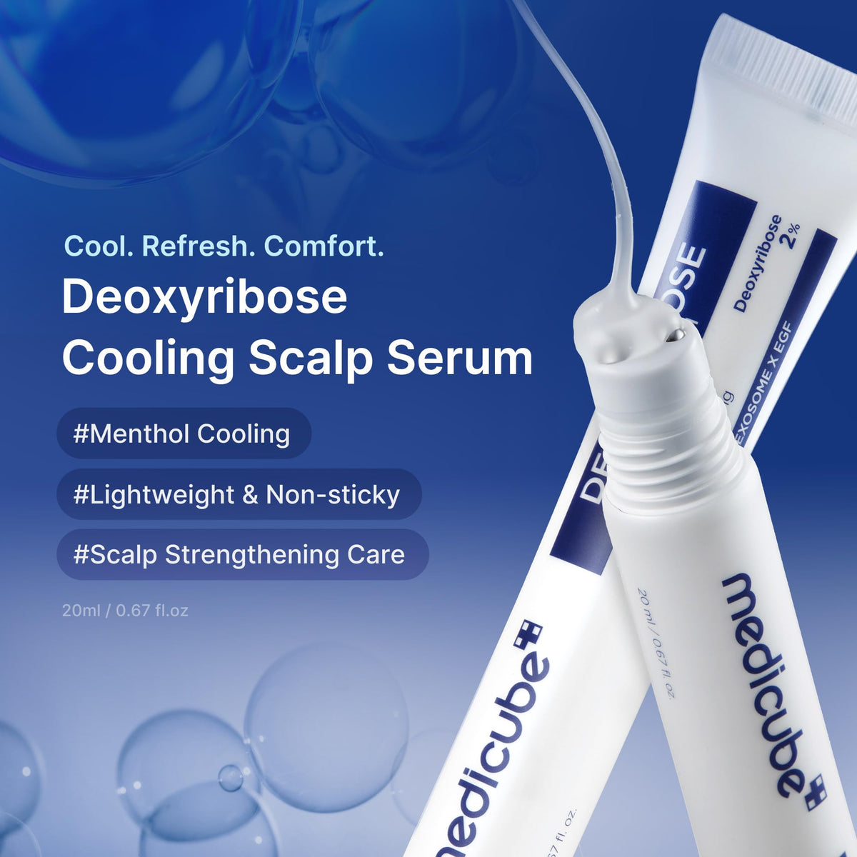 medicube Scalp Serum 41g packaging with key ingredients listed