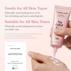 medicube Sunscreen No Cast Just Glow Collagen SPF 50 ingredients list