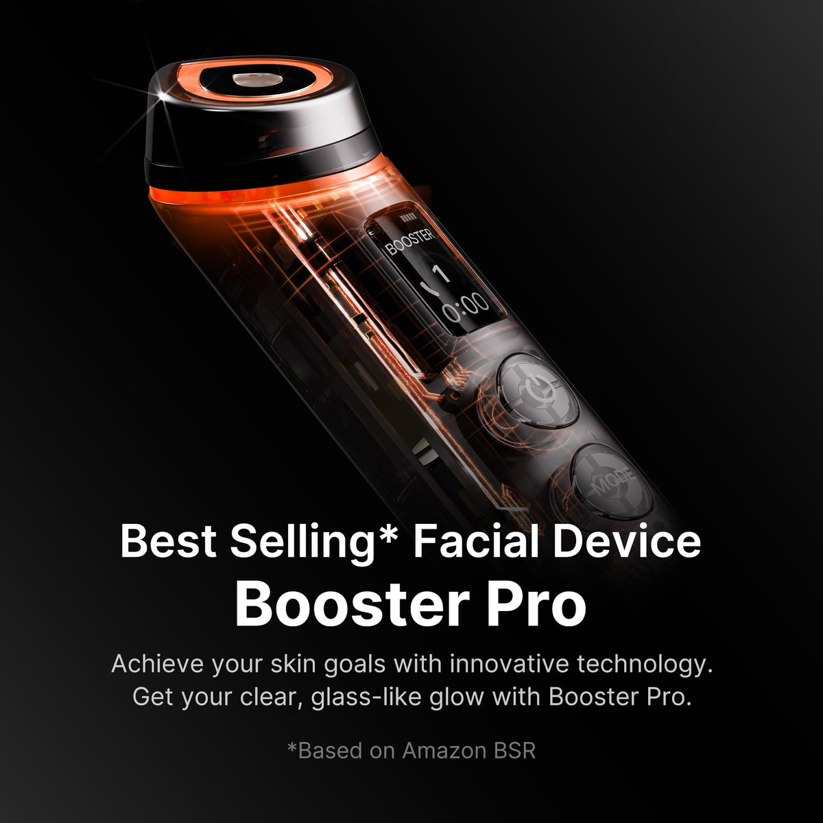 medicube support Pro black beauty massager side view