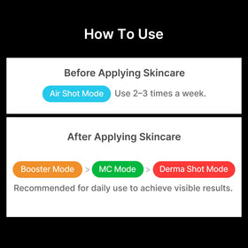 medicube support Pro black massager on a vanity