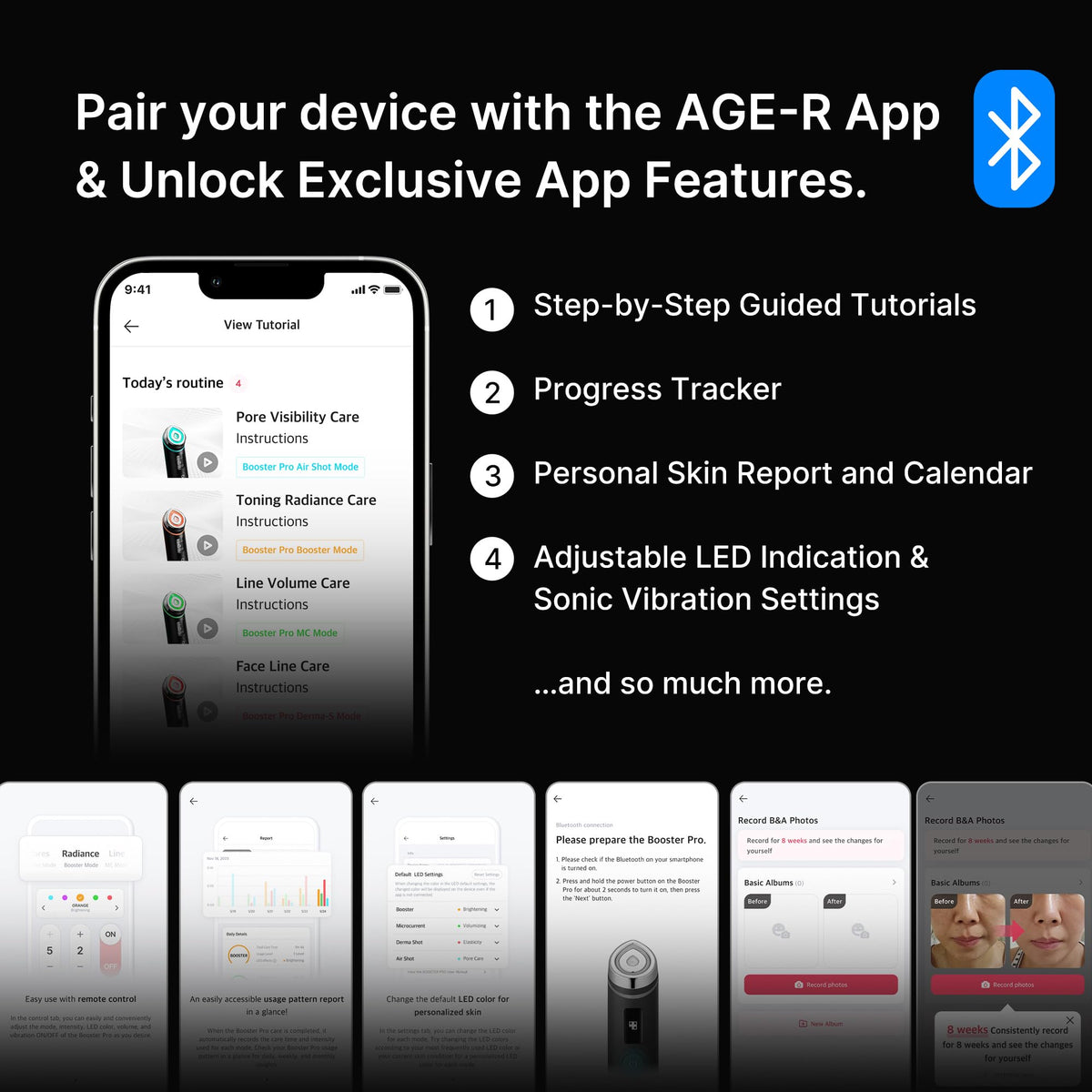 medicube support Pro with AGE-R app interface