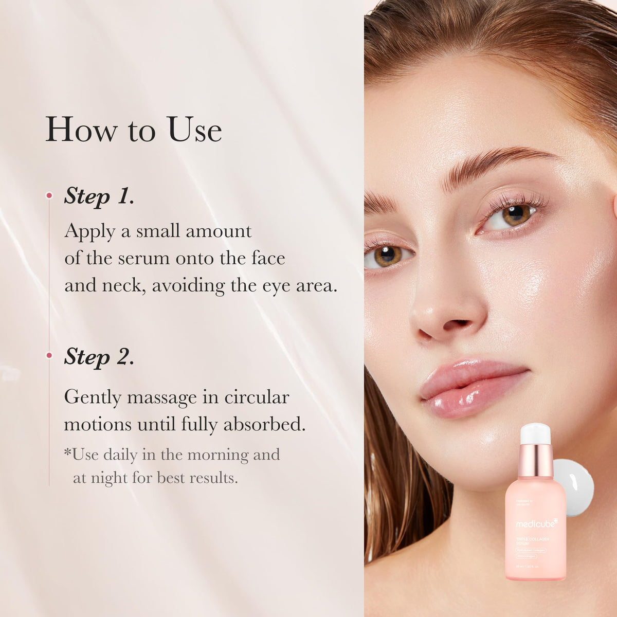 Medicube Triple Collagen Serum application on skin