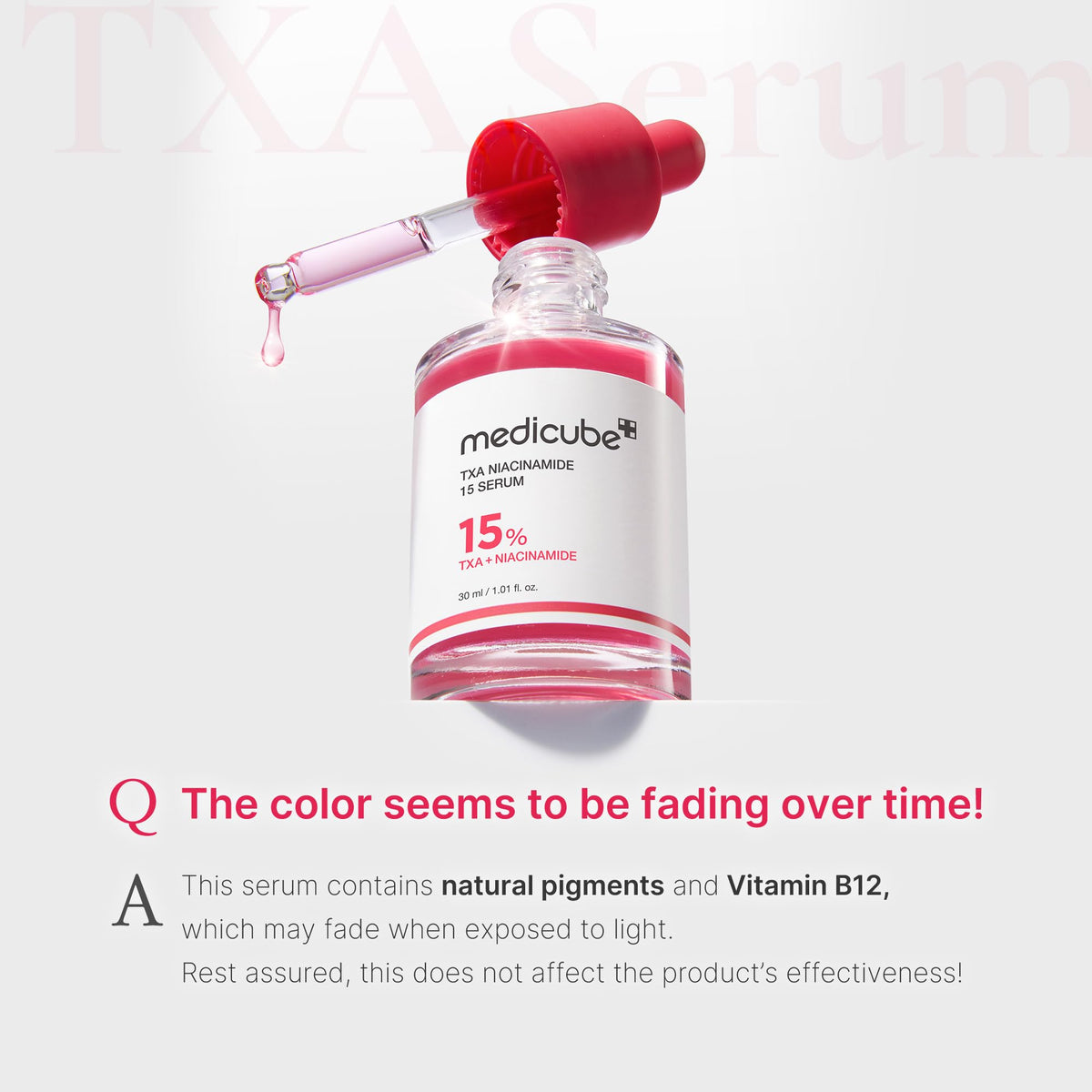 medicube TXA&Niacinamide 15% Glow Serum application on skin