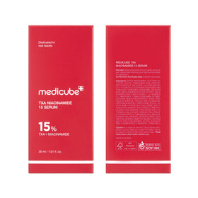 medicube TXA&Niacinamide 15% Glow Serum with other skincare products