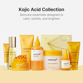 medicube Wrapping Mask Kojic Acid Turmeric being applied