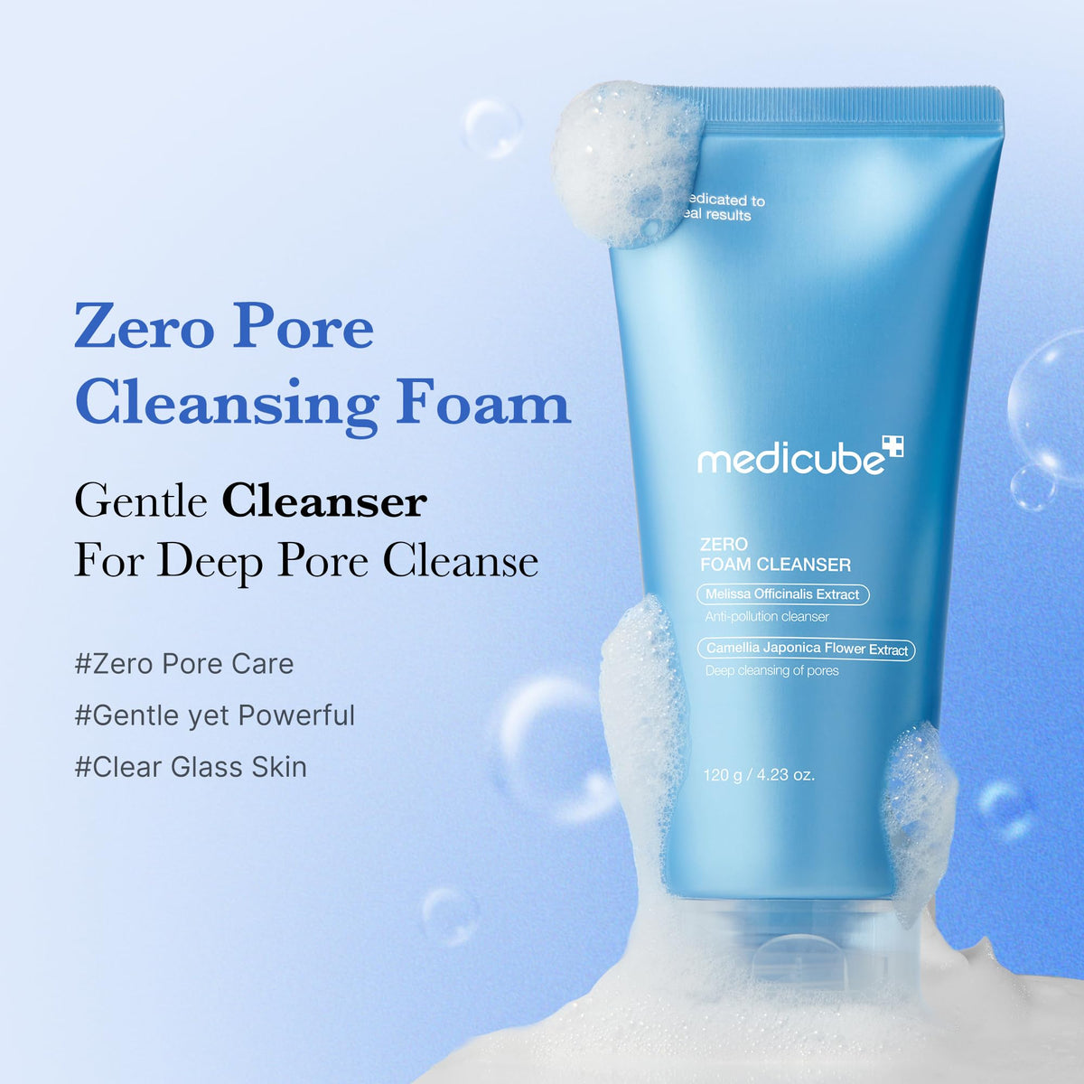 medicube Zero Foam Cleanser back view showing ingredients
