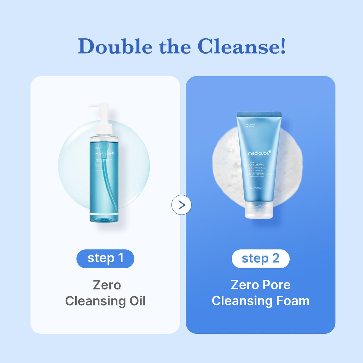 medicube Zero Foam Cleanser in bathroom setting