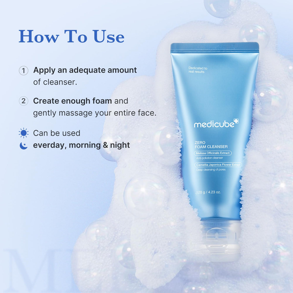 medicube Zero Foam Cleanser texture close-up