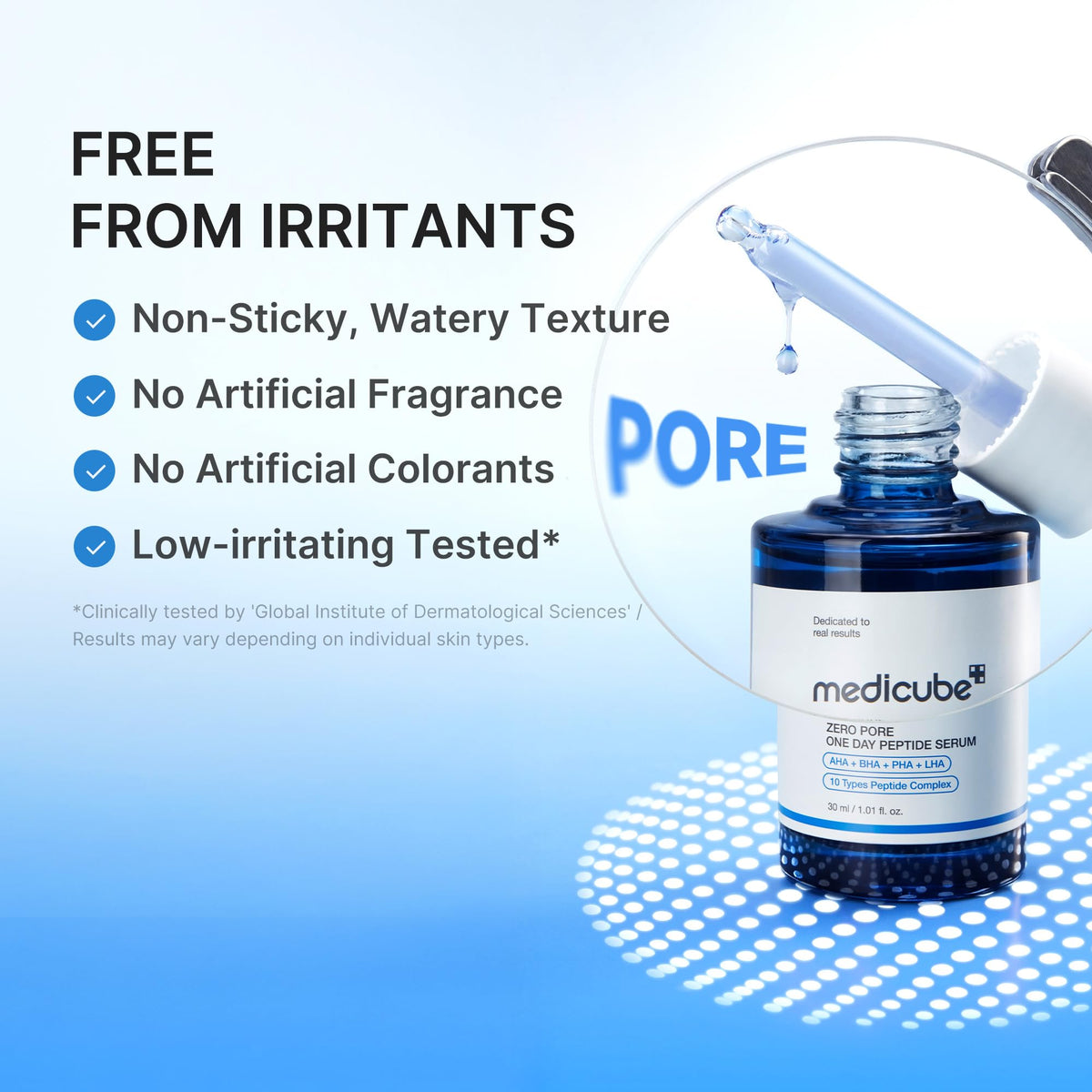 medicube Zero Pore One Day 10 Peptide Serum in lifestyle setting