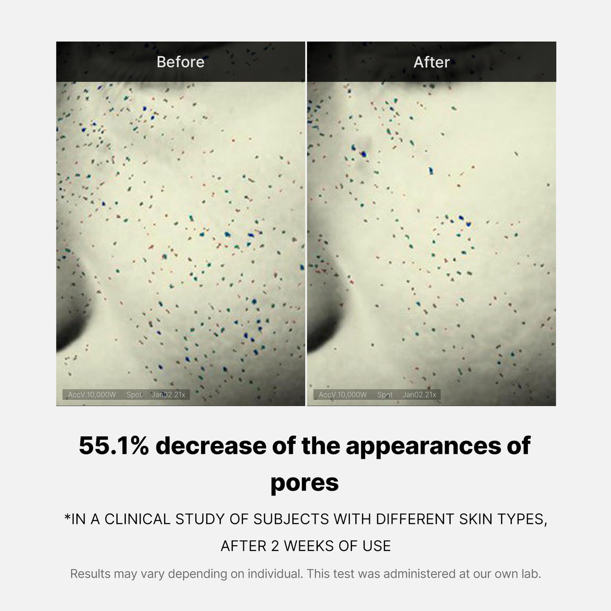 medicube Zero Pore One-Day Cream back view with ingredients