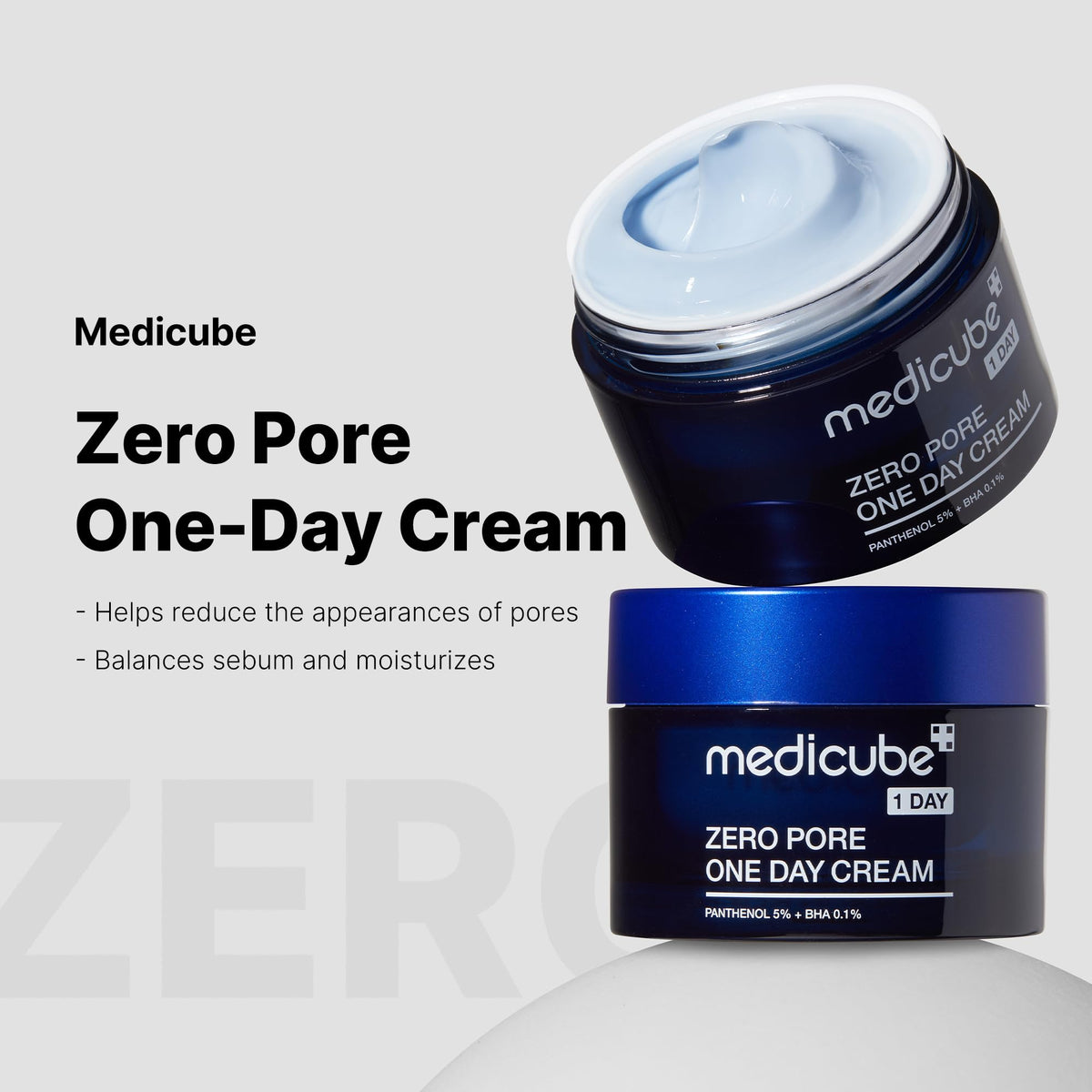 medicube Zero Pore One-Day Cream texture close-up