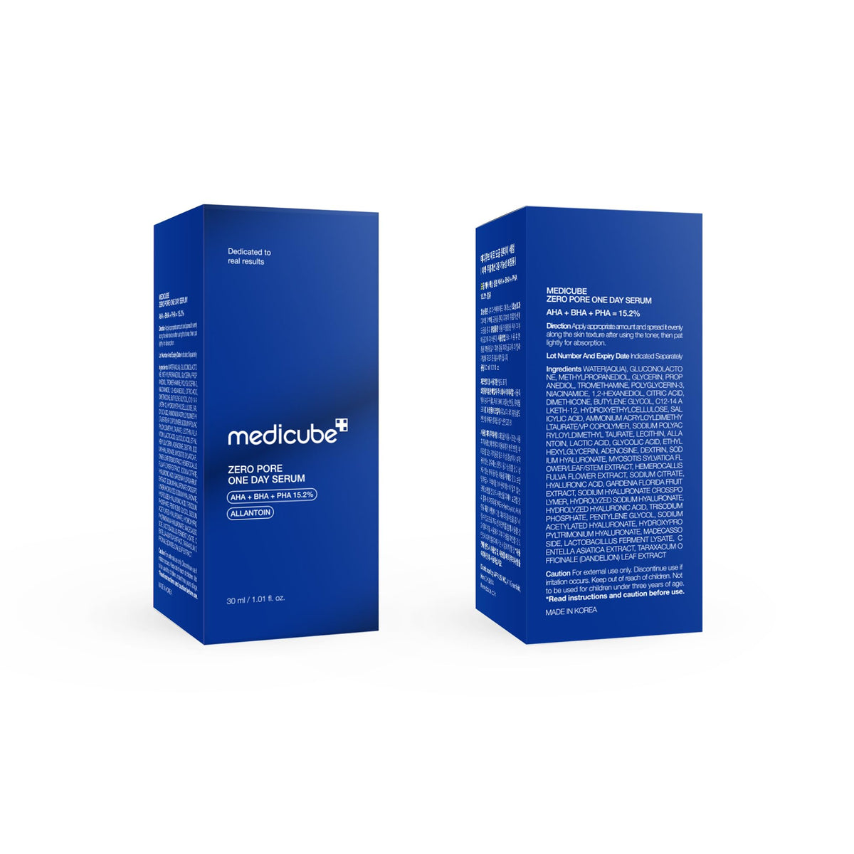 Medicube Zero Pore One-day Serum 1.01 fl. oz ingredients list