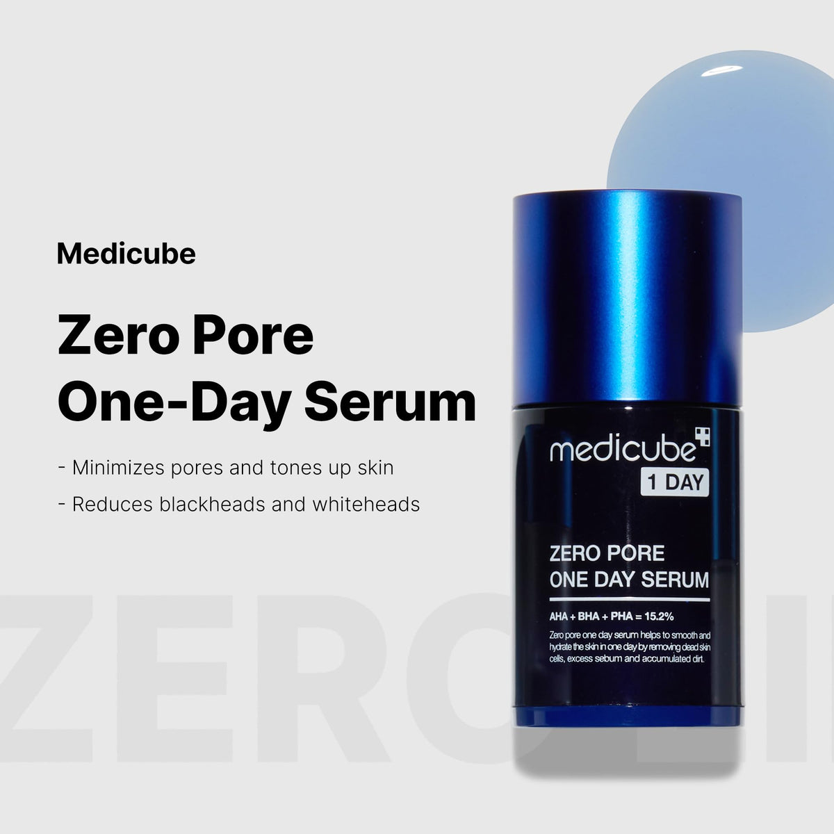 Medicube Zero Pore One-day Serum 1.01 fl. oz side view