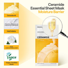 MEDIHEAL Ceramide Essential Face Sheet Mask with essence dripping