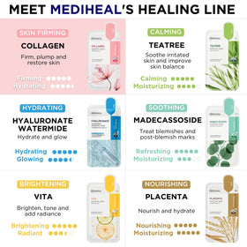 MEDIHEAL Collagen Essential Face Mask value set of 20