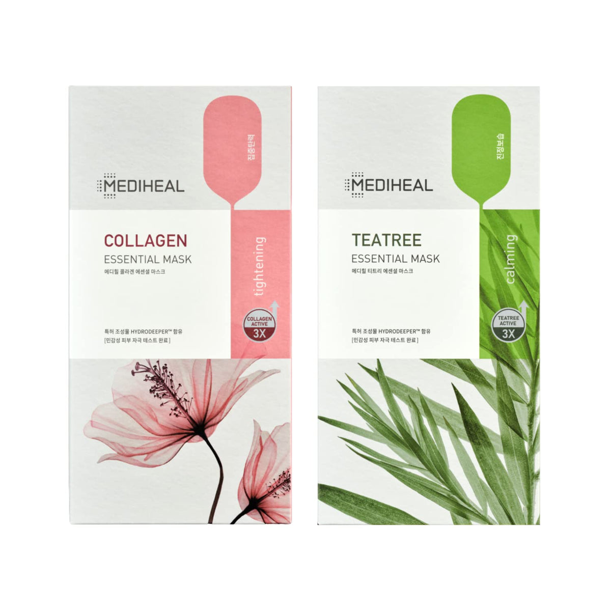 MEDIHEAL Collagen Teatree Essential Face Mask packaging front view
