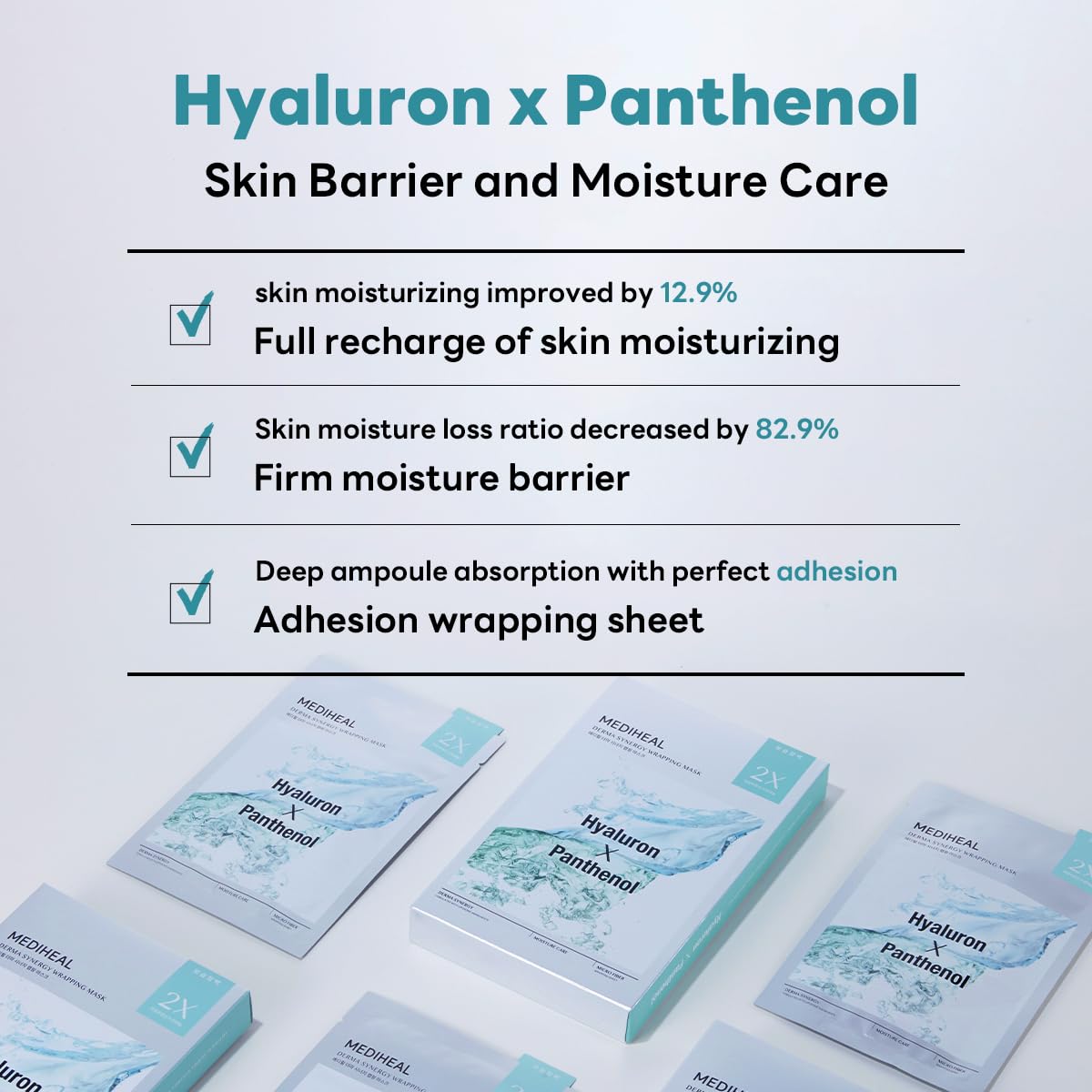 MEDIHEAL Derma Synergy Wrapping Mask application on skin
