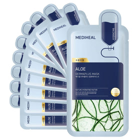 MEDIHEAL Dermaplus Aloe Daily Hydrating Mask packaging front view