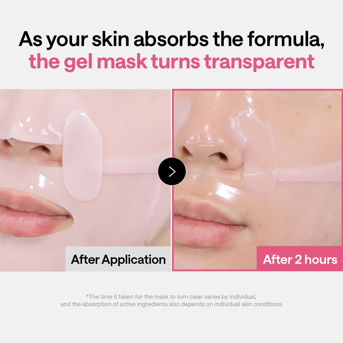 MEDIHEAL Hyper Collagen Mask applied on model's face
