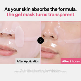 MEDIHEAL Hyper Collagen Mask applied on model's face