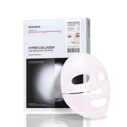 MEDIHEAL Hyper Collagen Mask front view with packaging