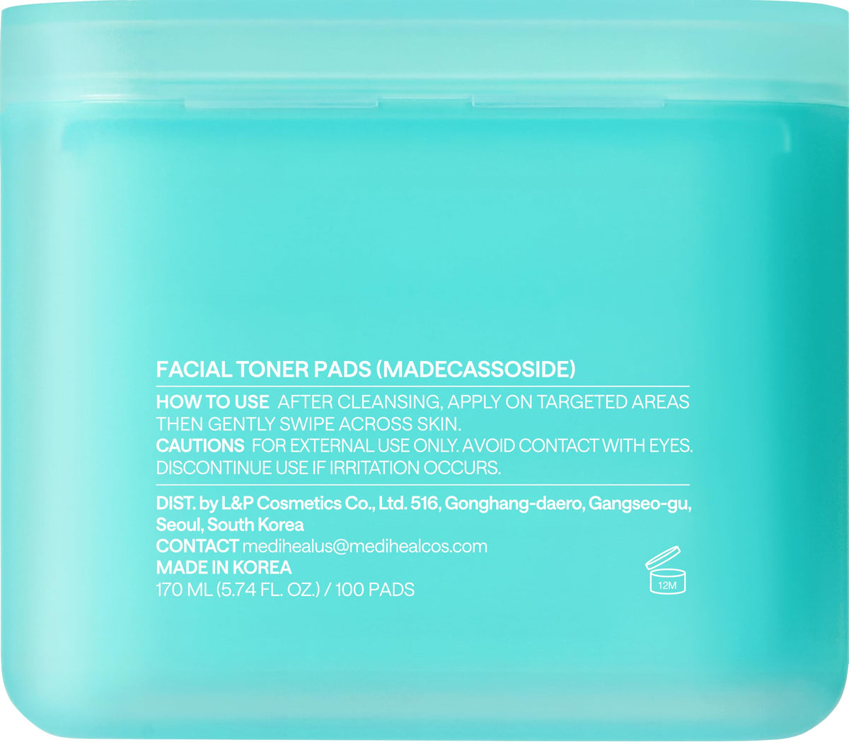 MEDIHEAL Madecassoside Blemish Care Toner Pad texture