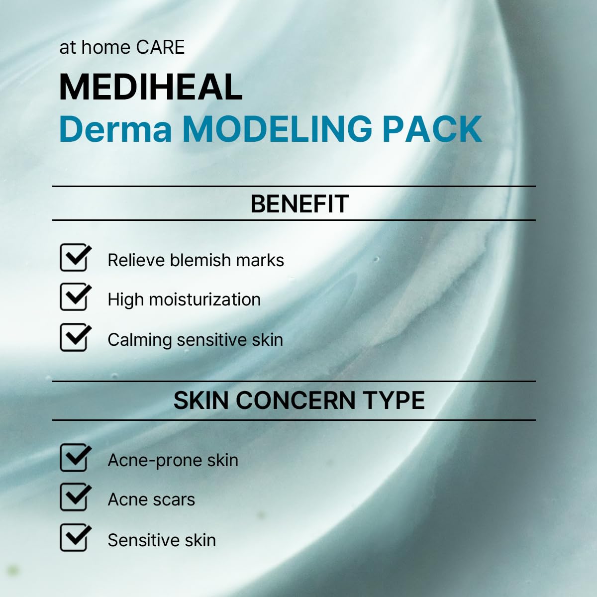 MEDIHEAL Madecassoside Derma Modeling Pack application on skin