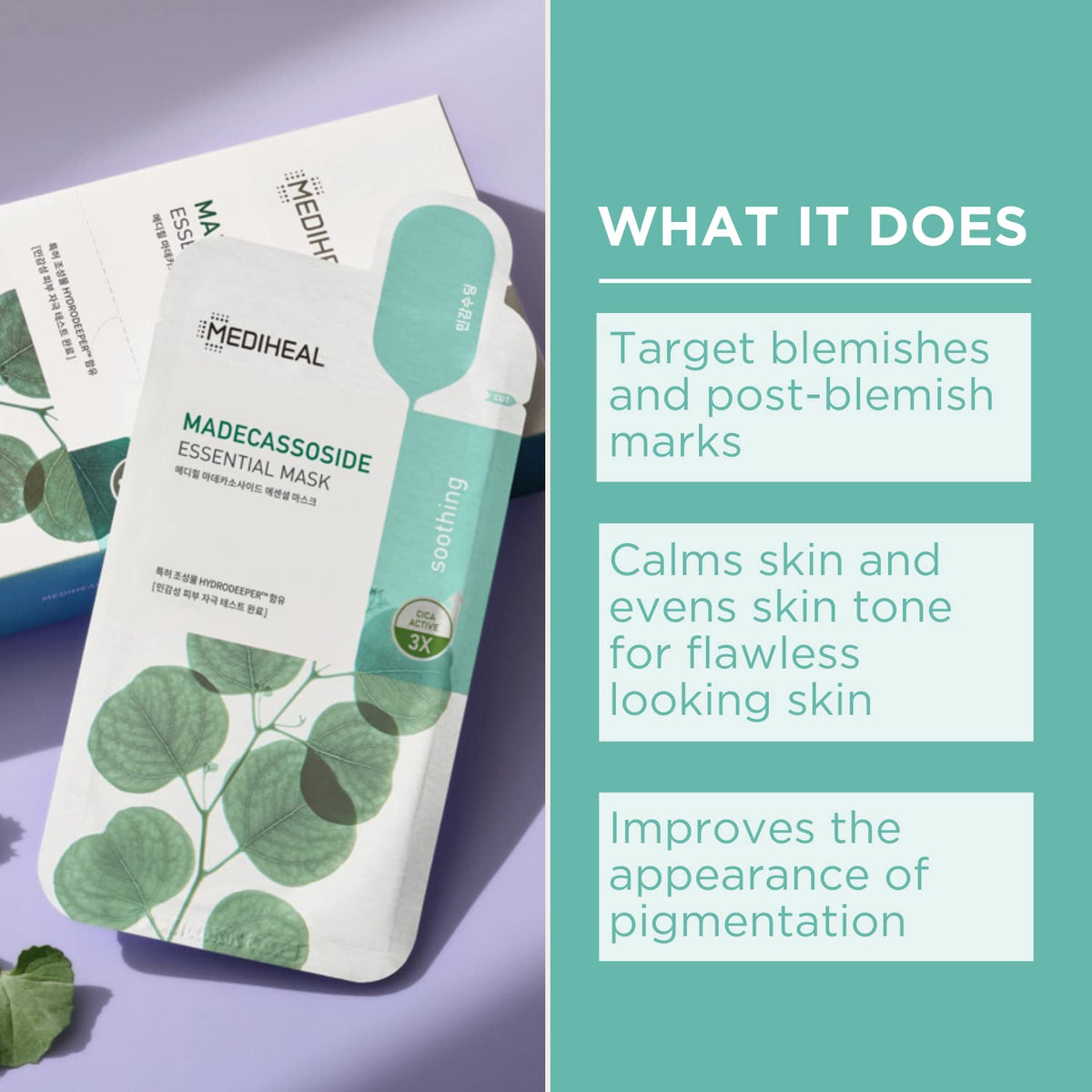 MEDIHEAL Madecassoside Essential Face Mask packaging