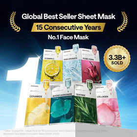 MEDIHEAL Madecassoside Essential Face Sheet Mask application on a model