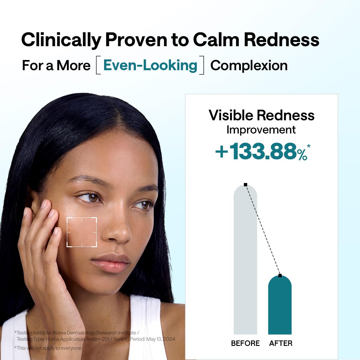MEDIHEAL Madecassoside Essential Face Sheet Mask in use with a serene background