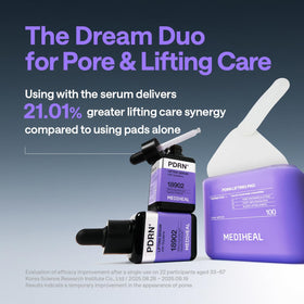 MEDIHEAL PDRN Lifting Toner Pads on a bathroom counter