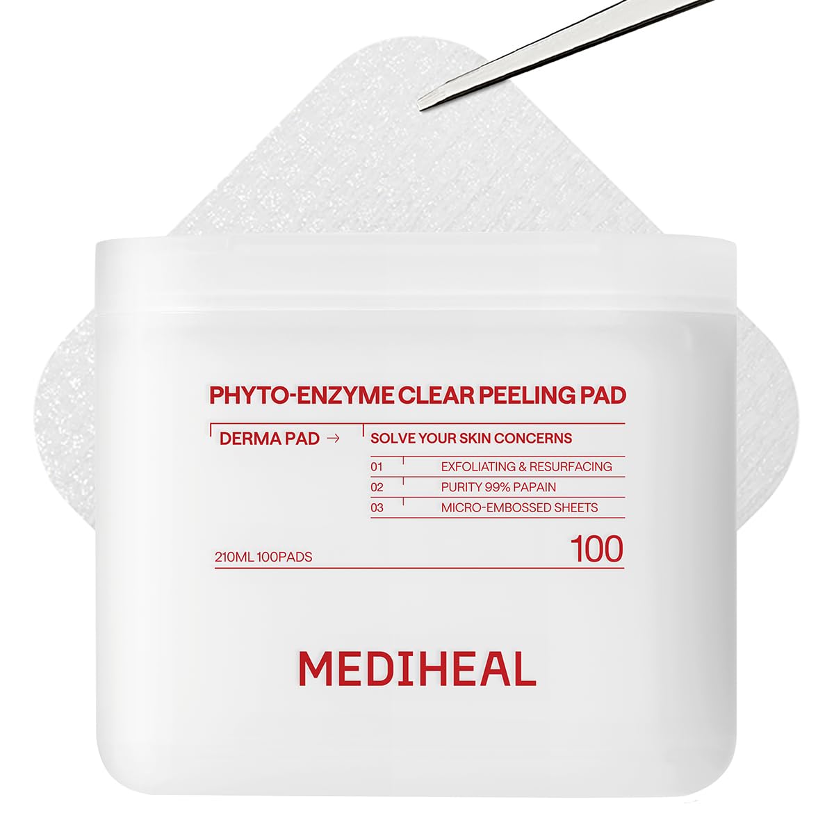 MEDIHEAL Phyto-Enzyme Clear Peeling Toner Pads front view