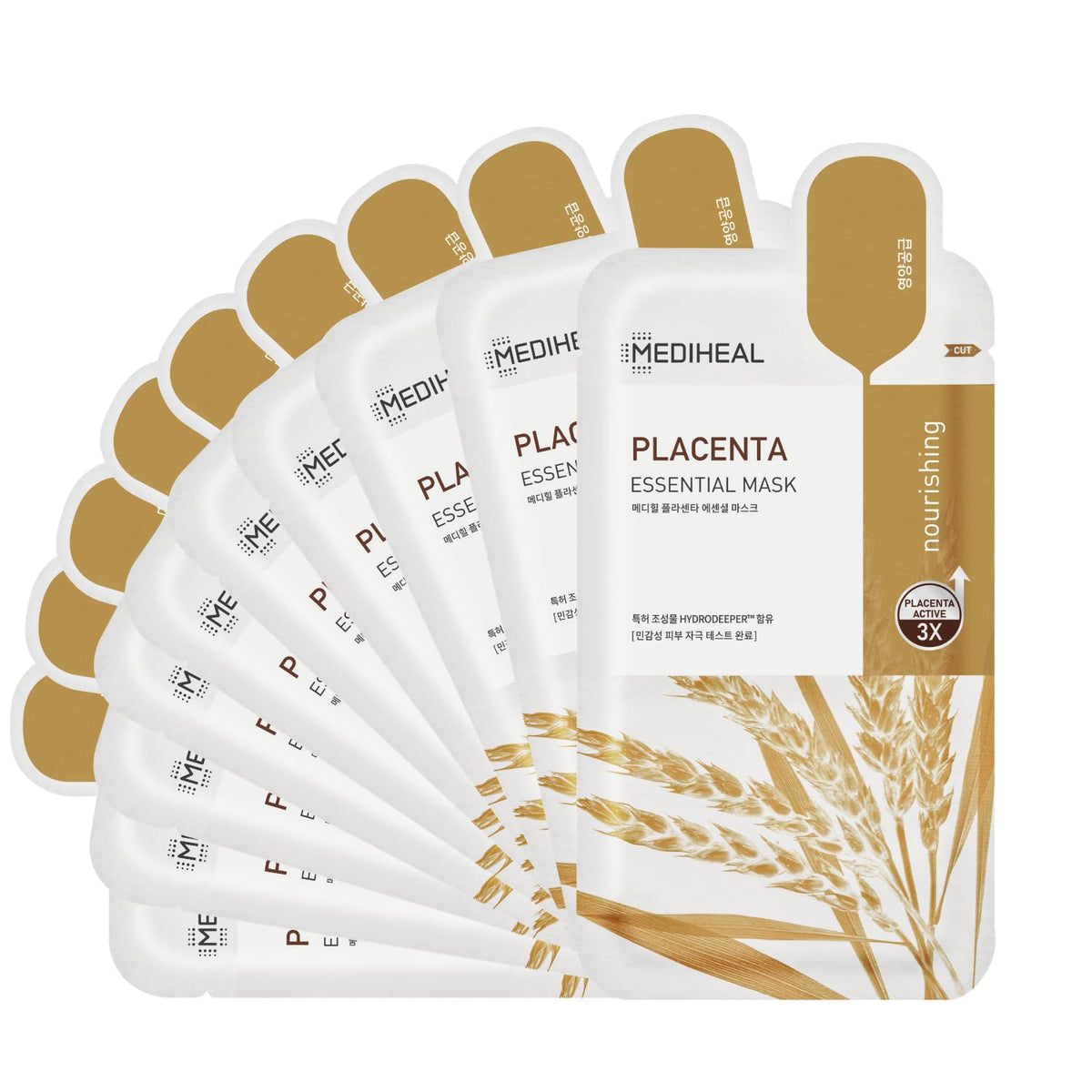 MEDIHEAL Placenta Essential Face Mask packaging front view