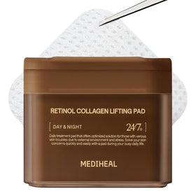 MEDIHEAL Retinol Collagen Lifting Pads front view with packaging