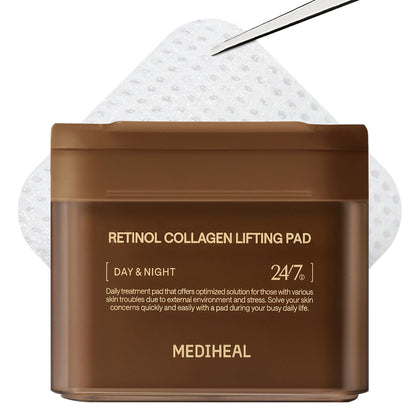 MEDIHEAL Retinol Collagen Lifting Pads front view with packaging