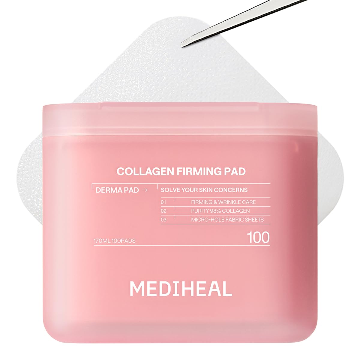 MEDIHEAL Retinol & Peptide Toner Pads 100 Count front view