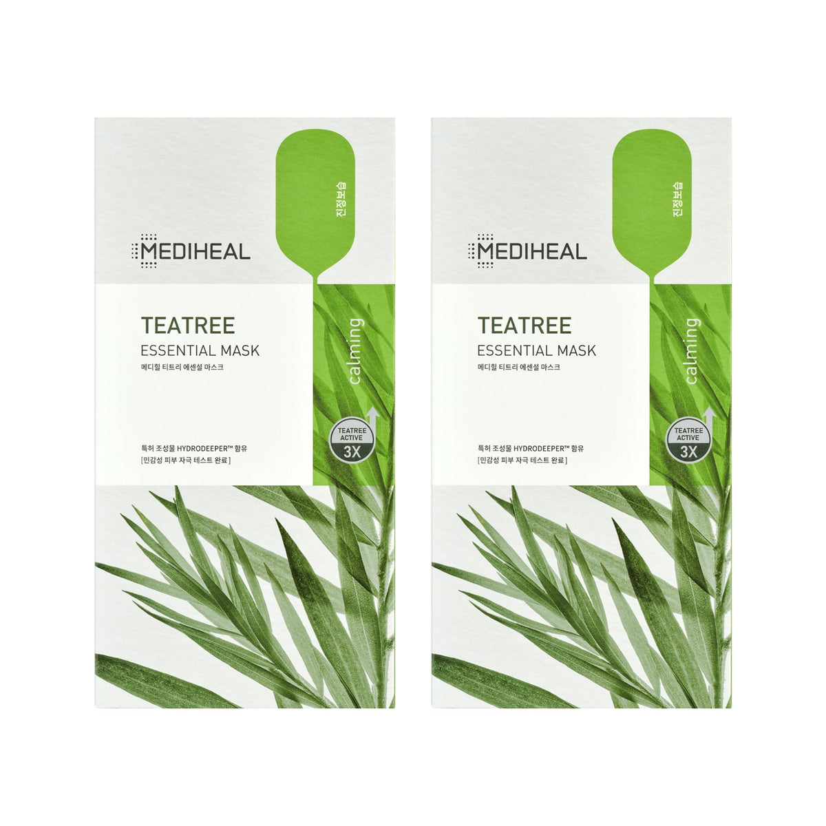 MEDIHEAL Tea Tree Essential Face Mask 20 Sheets packaging front view