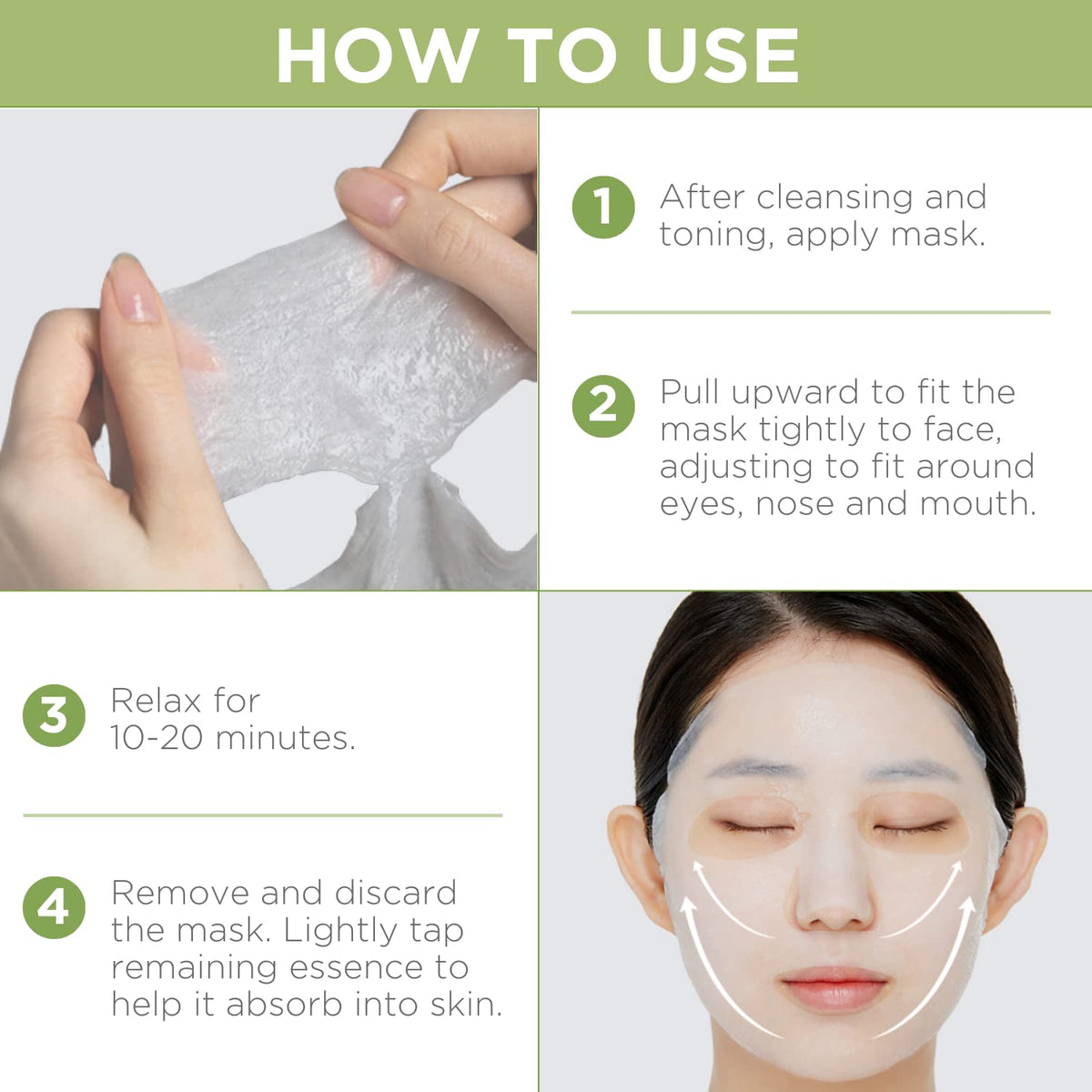 MEDIHEAL Tea Tree Essential Face Mask back view with instructions