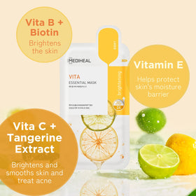 MEDIHEAL Vita Essential Face Mask ingredients close-up