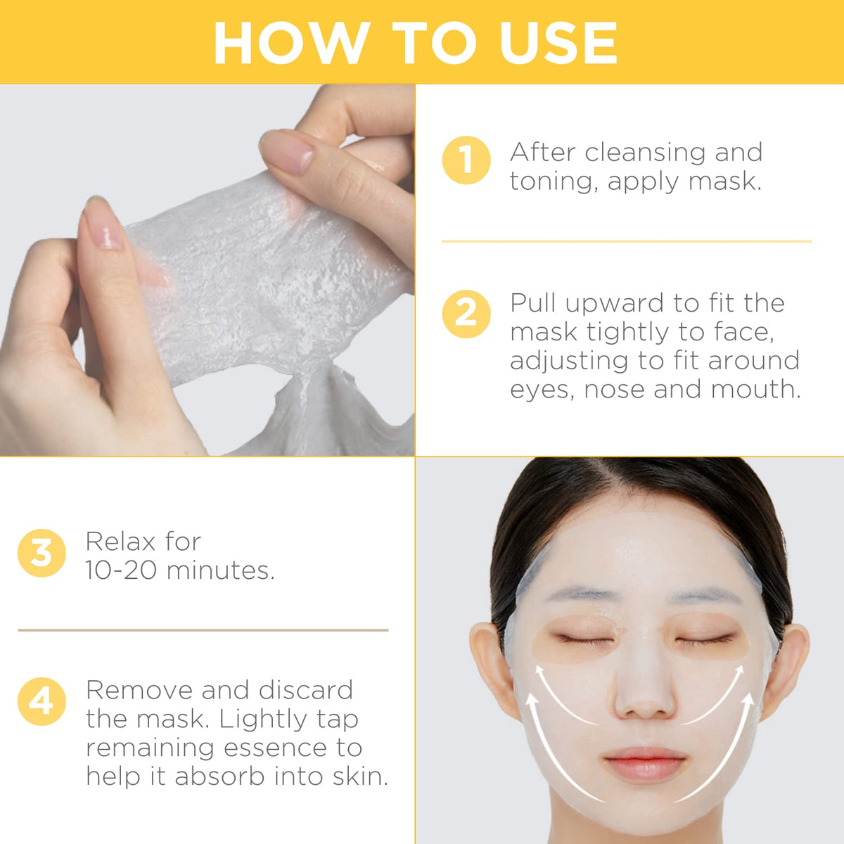MEDIHEAL Vita Essential Face Mask texture on skin