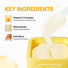 MEDIHEAL Vitamin C Collagen Eye Patches in use