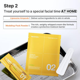 MEDIHEAL Vitamin Derma Modeling Pack applied on a model's face