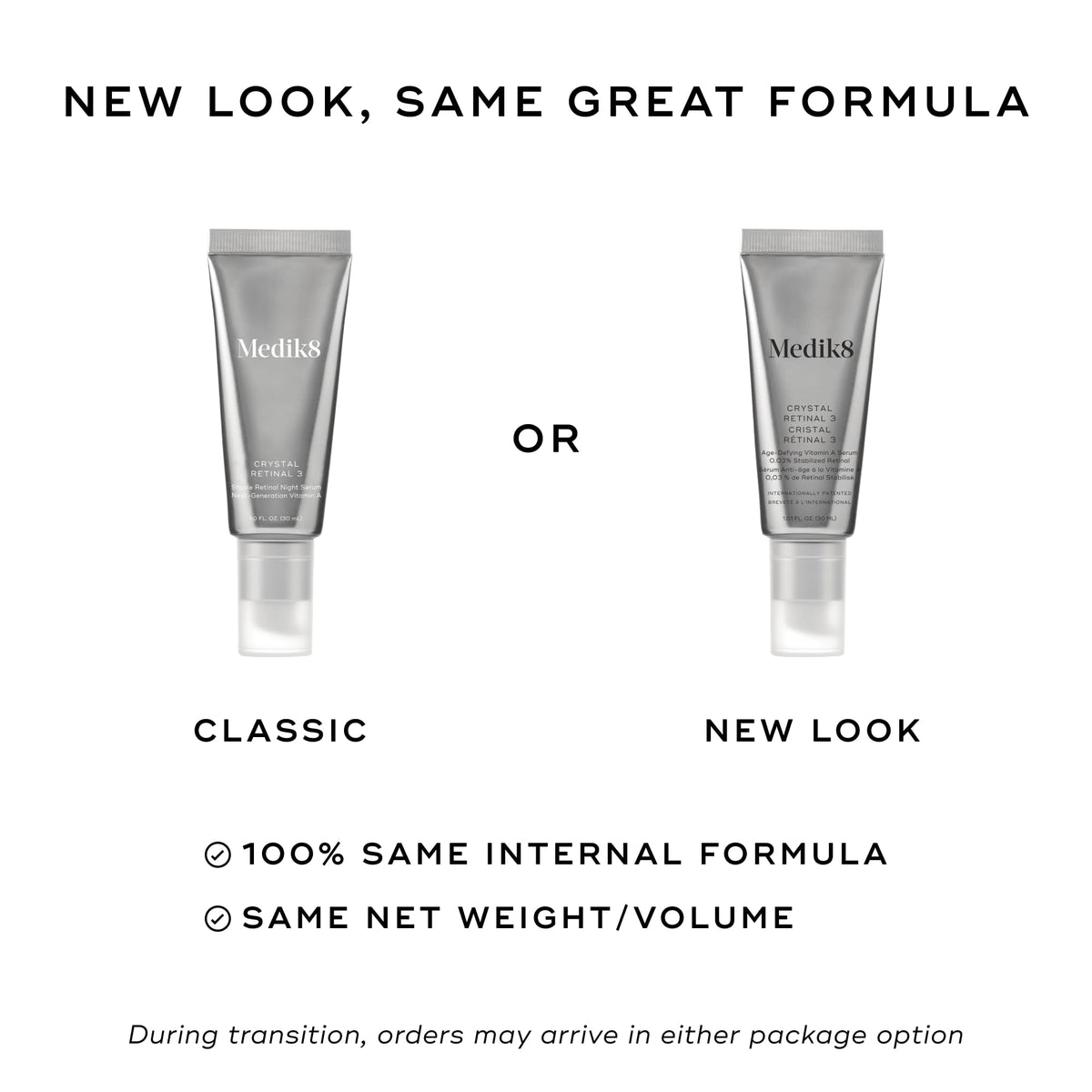 Medik8 Crystal Retinal 3 Night Serum packaging side view