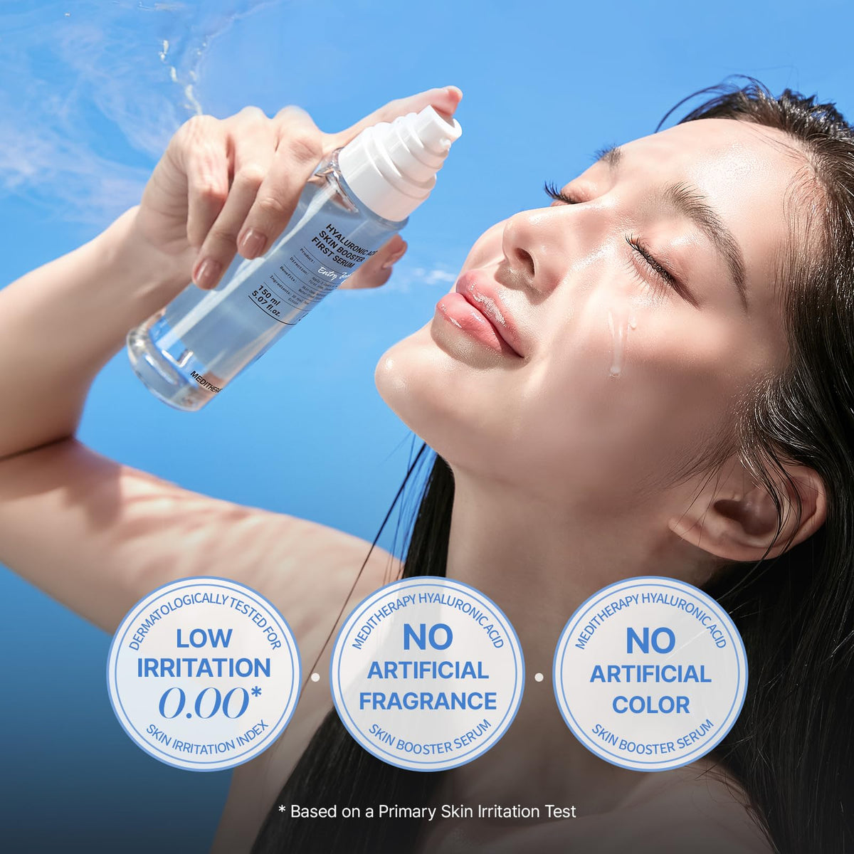 MEDITHERAPY Hyaluronic Acid Serum application on hand